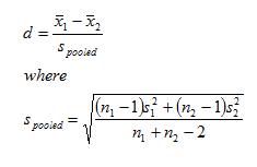 Cohens d formula