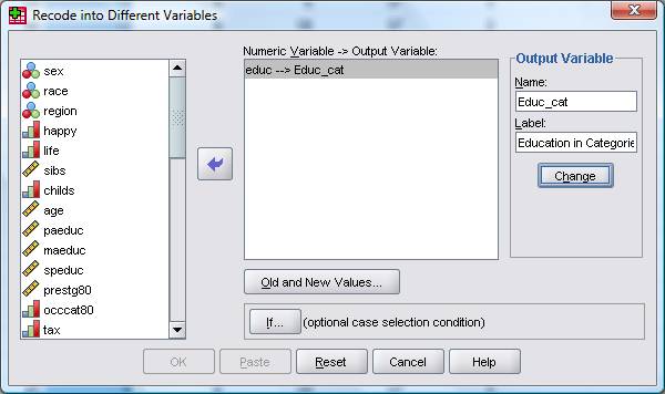 exapmple of spss code book survey dataset