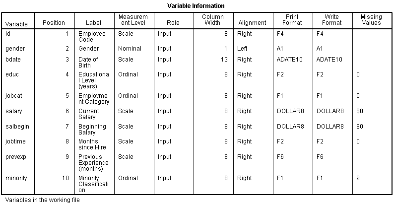 SPSS Variable Information spss-variable-info-table