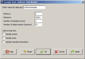 Random Sample from a Uniform Distribution in R Commander - The Analysis ...