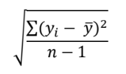 standard deviation formula